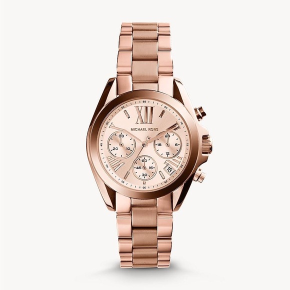Michael Kors Women’s rose gold tone Bradshaw Watch - Picture 1 of 5